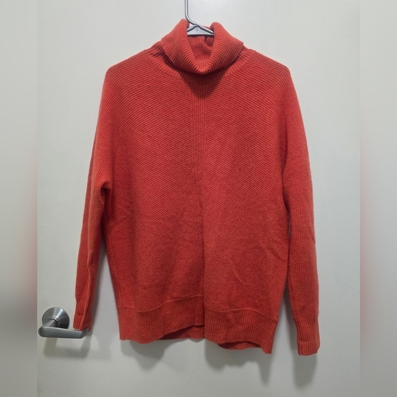 Nicole Miller Sweaters - Women's Cozy Orange Turtleneck Sweater